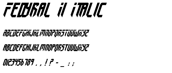 Fedyral II Italic font